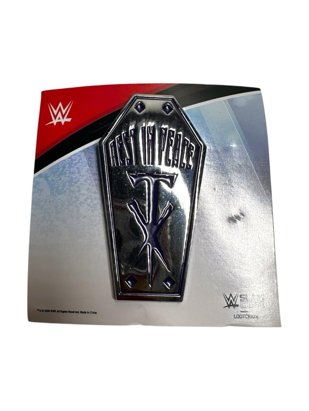 WWE Slam Loot Crate 2021 Undertaker Rest In Peace Metal Pin NEW